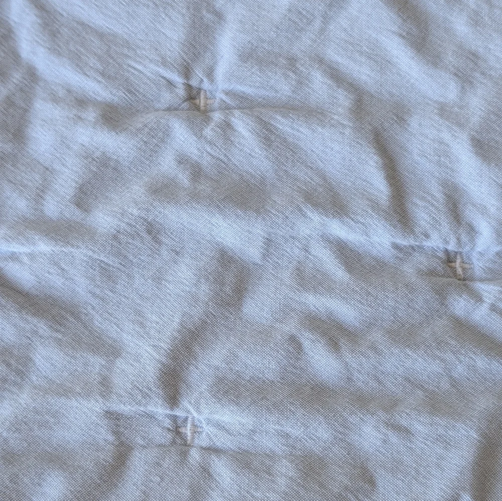 West Elm Light Blue Matelassé Quilted Pillow Covers 20x36 Puckered Cloud King